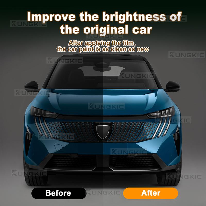 Dla PEUGEOT 3008 2024 2025 Samochodowe Reflektory Lusterka Wsteczne Słupki B C Folia Ochronna Przeciwzarysowaniom Przezroczysta Dymiona Naklejka TPU PPF