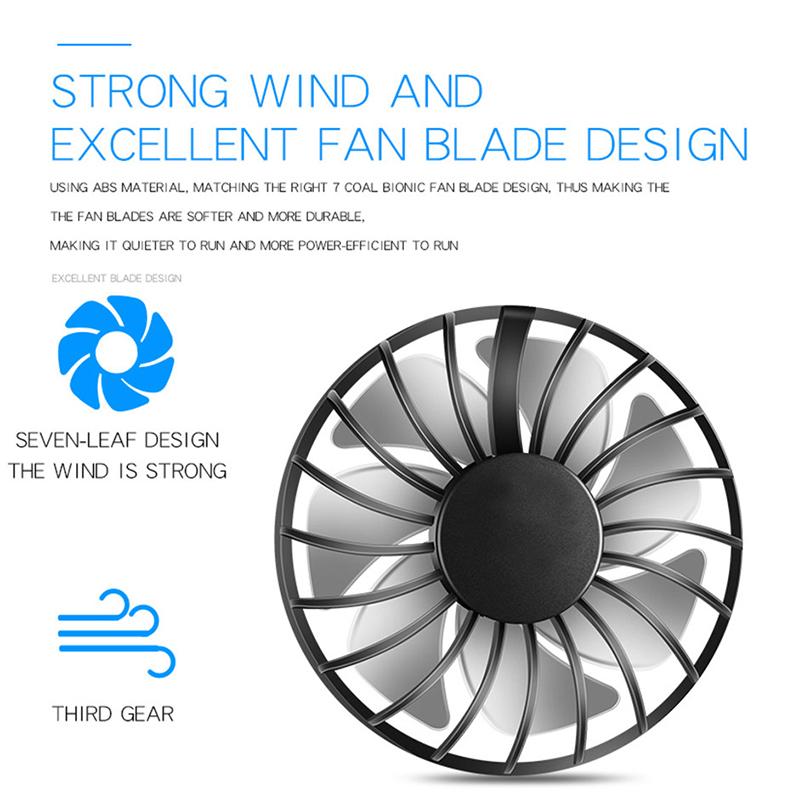 Hands-free Neck Band Hands-Free Hanging USB Rechargeable Dual Fan Mini Air Cooler Summer Portable 360 Degree Rotation At Will