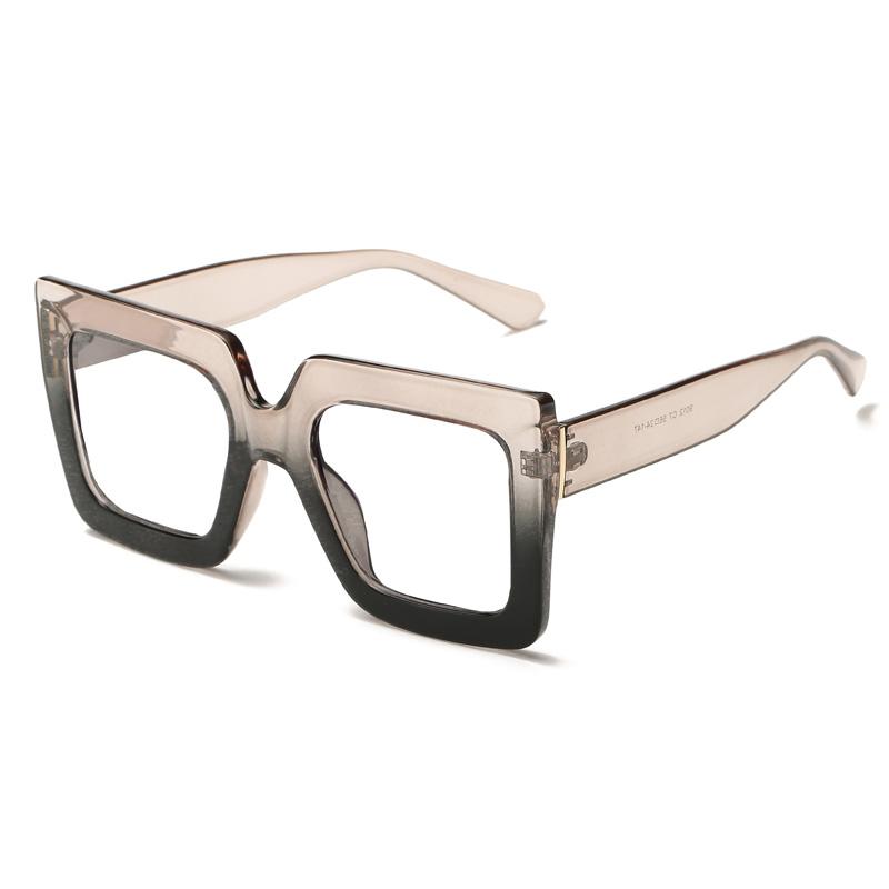 New Women Classic Square Classic Large Frame Flat Glasses Fashion Men Rectangle Design Sun Glasses Retro Glasses Uv400