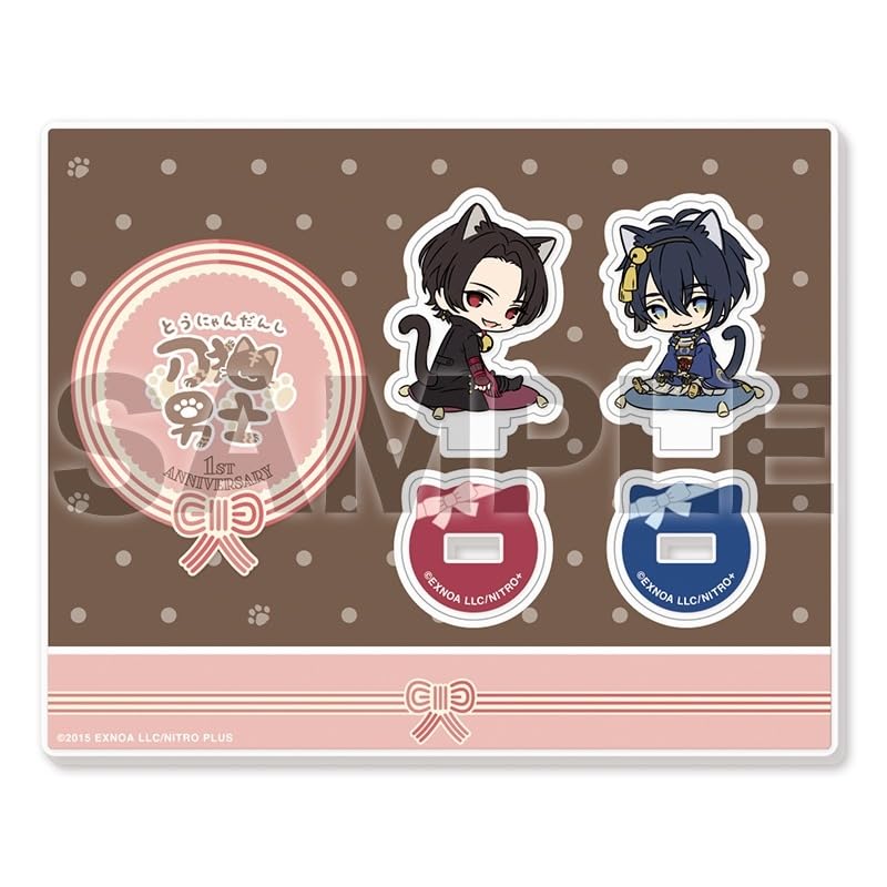 Touken Ranbu ONLINE Katanako Danshi 1st Anniversary Acrylic Character Stand Set: Mikazuki Munechika and Kashuu Kiyomitsu