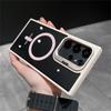 For Magsafe Transparent Magnetic Phone Case For Samsung S25 S24 S23 Ultra S22 Plus Luxury FoldLens Stand Holder Acrylic Cover
