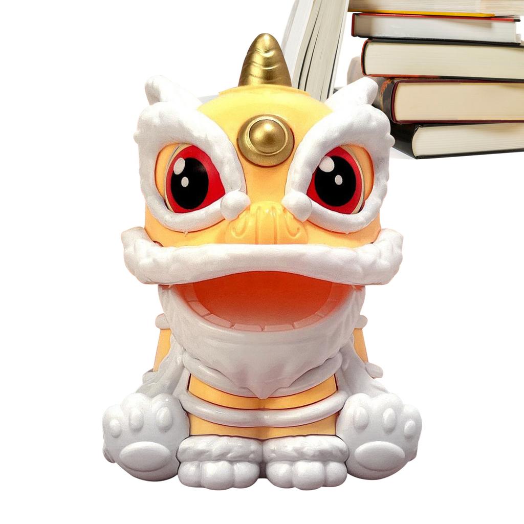 Cute Dashboard Car Accessories Desk Decor Chinese Lion Shaking Head Solar Power Cute Car Ornament Chinese Decorations Dashboard
