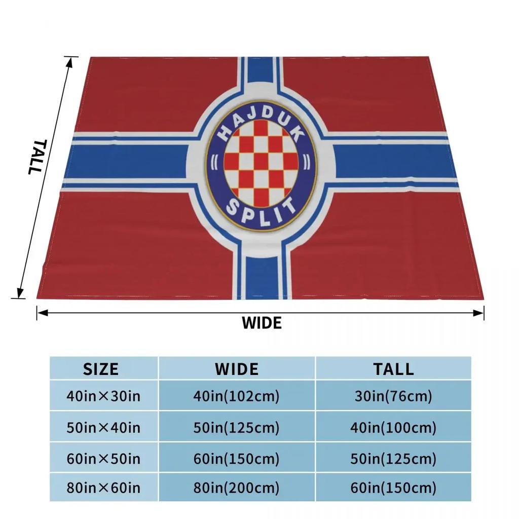 Hajduk Split 1594 Plüsch-Paar-Decken Decken und Decken Wohndecke Wohndecke Decken für Betten