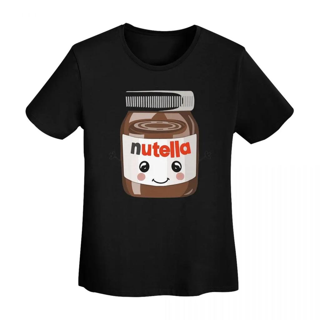 Koszulka Nutella Cutie Damska z Krótkim Rękawem Okrągły Dekolt Streetwear Bawełna Letnie Koszulki Streetwear