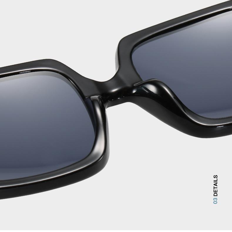 New Men's and Women's Sun Protection UV Protection Fashion Personality Retro Driving Street Shooting Concave Shape Large Frame Square Sunglasses