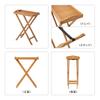Takasho Garden Furniture Mariewood Tray Stand Natural Wood Eucalyptus MWF Foldable Durable Eucalyptus Wood MWF-29FS