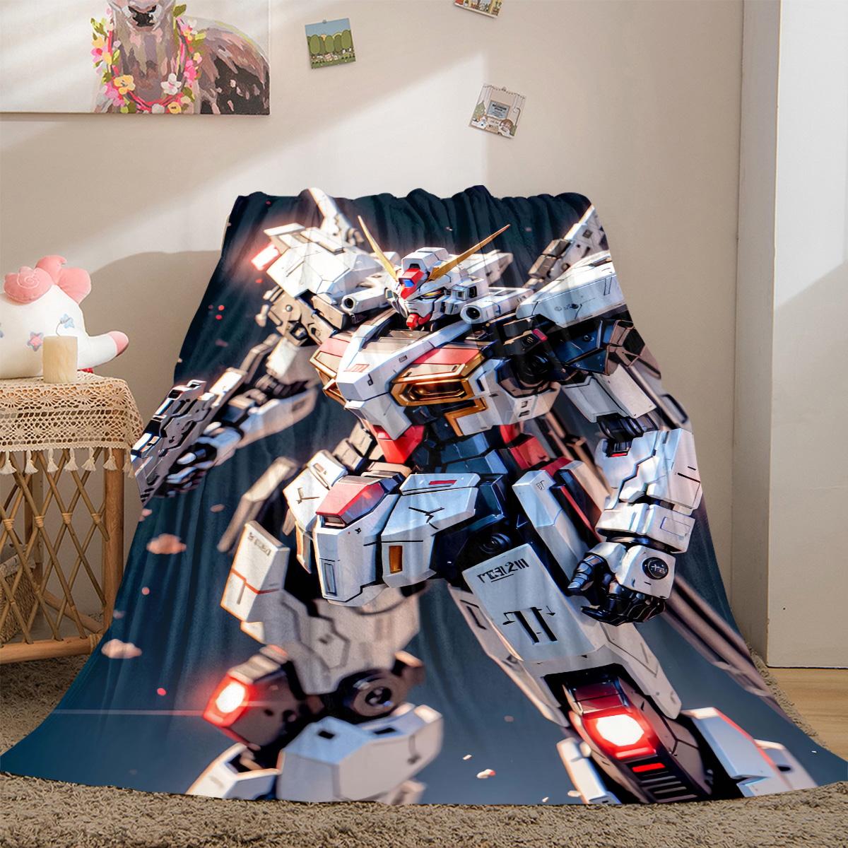 

Gundam Robot All-Season Versatile Travel Blanket Compact Suitable for Office Nap & Outdoor Camping LXR108 75x90cm