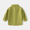 Children's Spring and Autumn Long-Sleeved Shirts for Boys, Casual and Fashionable Long-Sleeved Shirts for Boys, Solid Color Clothes for Baby Boys