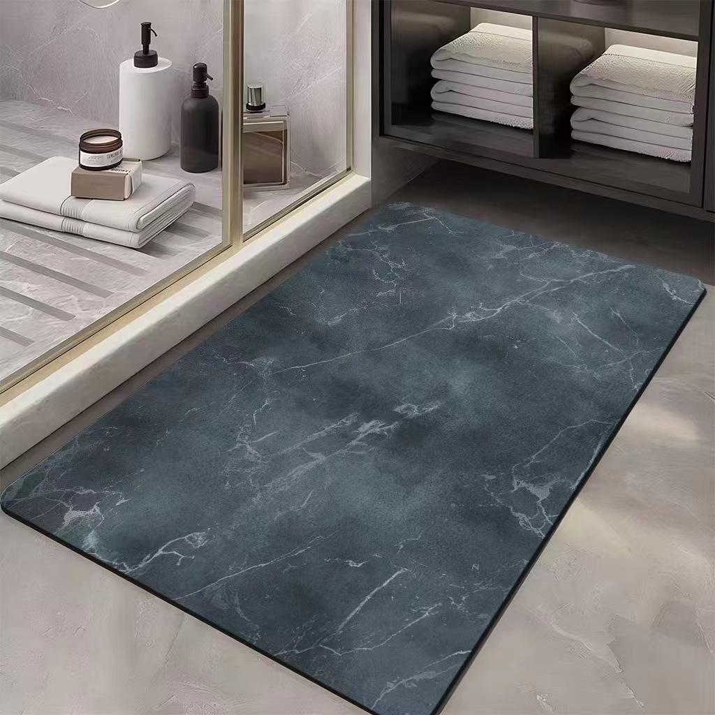 Light Luxury Marble, Diatom Mud, Water-absorbing Quick-drying Floor Mat, Non-slip and Dirt-resistant At the Bathroom Door