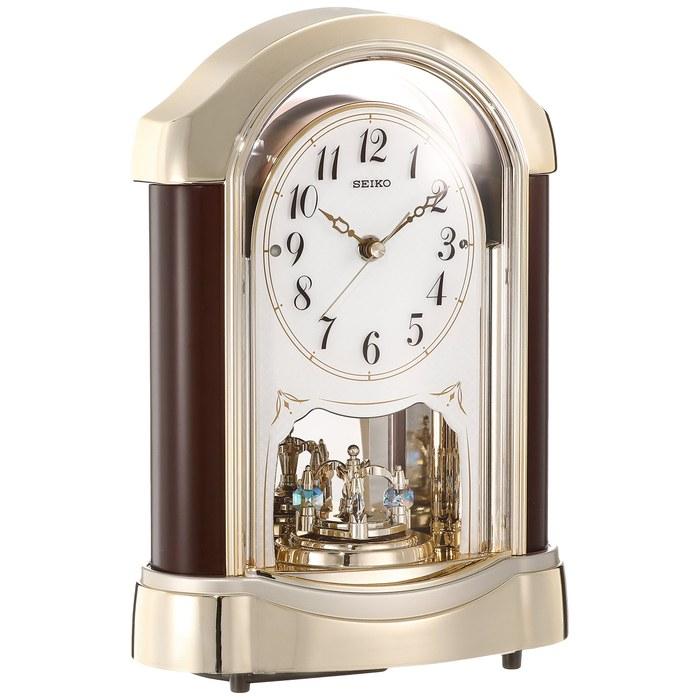 Seiko Clock Table Clock Standard Radio Clock Brown Wood Grain BY237G. 300x210x114mm.