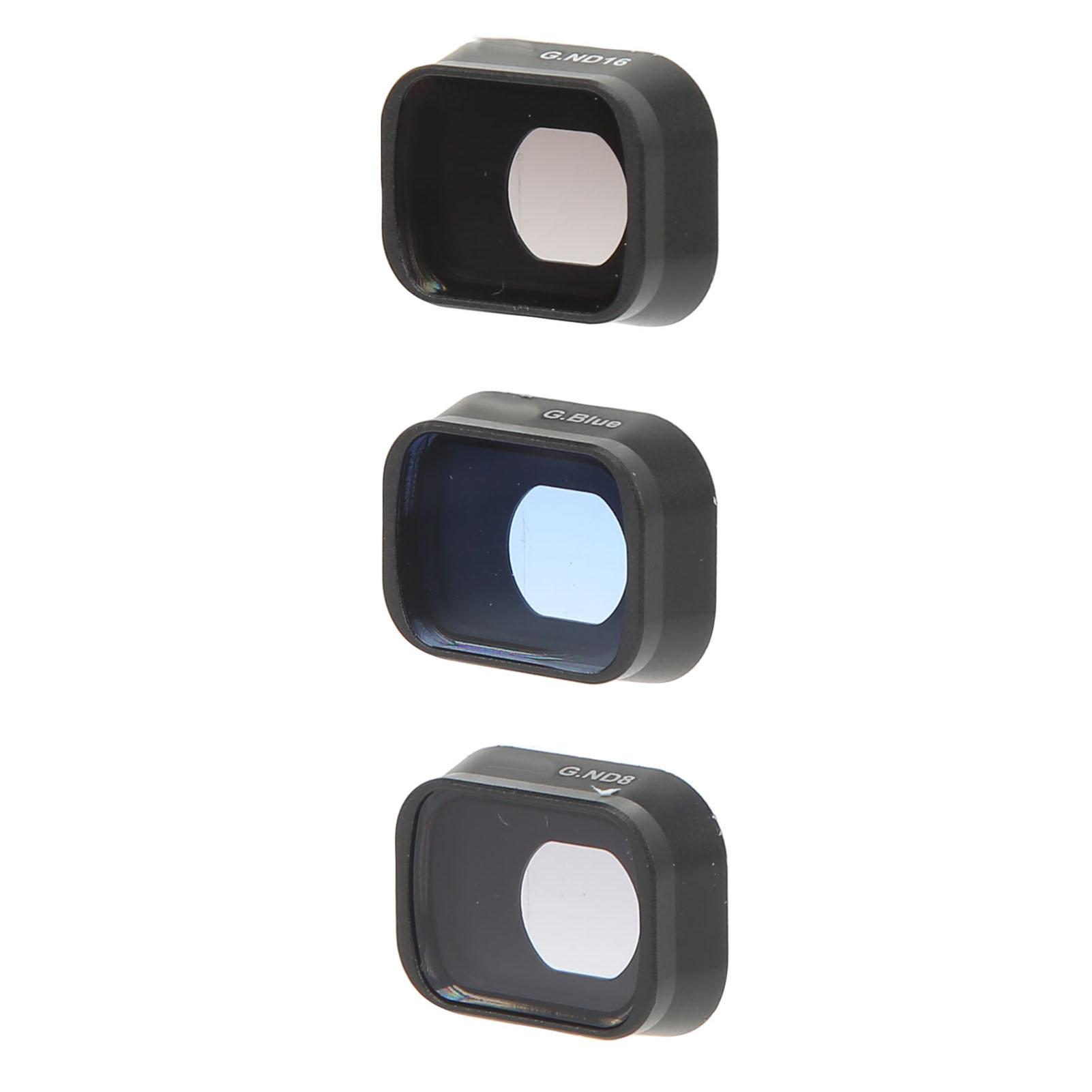 

3 шт. Фильтры для камер дронов, оптическое стекло GND, синие GND8 GND16, фильтры для объективов дронов с коробкой для хранения