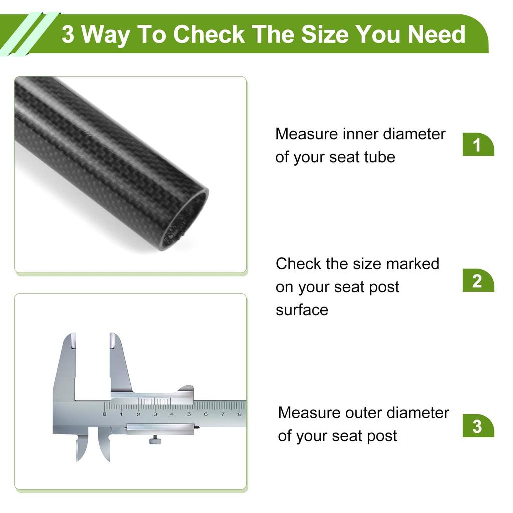 HOPESPANNER Universal 27.2x350mm Carbon Fiber Pattern Gloss Black Bicycle Seatpost Shock Absorbing Bike Saddle Post Seat Tube Carbon Fiber 1 Piece