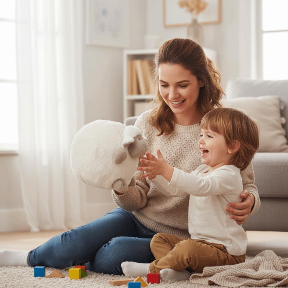 Cozy Stuffed Lamb Doll Huggable Plush Pillow Toy Gift Sheep Ball Doll Kids