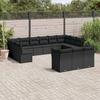 VidaXL Garden Lounge Set with Cushions 13 Pcs Black Braided Resin 3218445