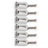 6Pcs U Shaped Electric Guitar Bridge Saddles Tremolo Metal Roller Screw Saddle Replacement