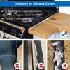 2Pcs Stainless Steel Stove Gap Cover Adjustable Length Stove Gap Filler Heat Resistant Kitchen Oven Counter Side Gap Filler Kit Range Trim Guard