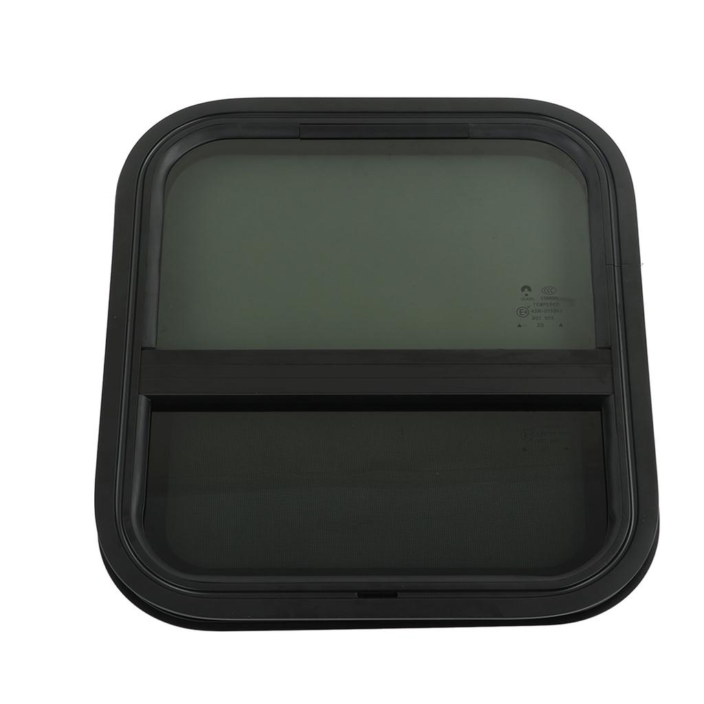 RV Windows 394x445mm Rounded UV Resistant Waterproof with Removable Insect Repellent Net for Camper