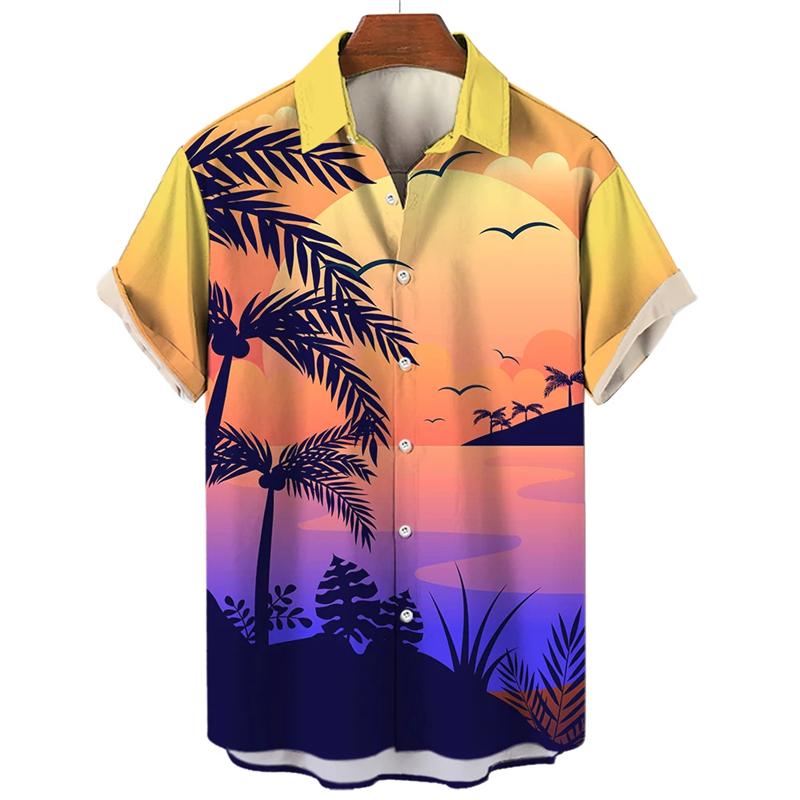 Chemise hawaïenne d'été à manches courtes pour homme, style Y2K, chemise décontractée pour homme, vêtements de mode urbaine pour homme