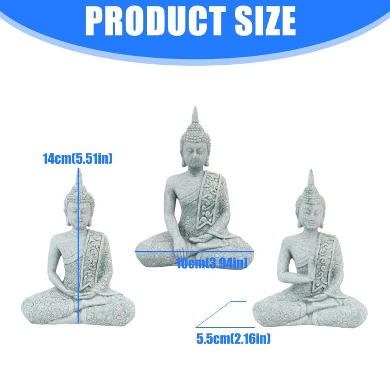 Resin Buddhas Figurines Buddhas Statues Ornament for Home Office Decors Buddhas Sculpture Housewarmings Gift Buddhas Decors