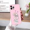 Lovely Cartoon Esthers Bunny For iPhone 11 12 13 14 15 16 17 Pro Max Plus Air Transparent Clear Shockproof Case
