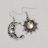 1 Bohemian style sun and moon crystal earrings for women's fashion jewelry gift