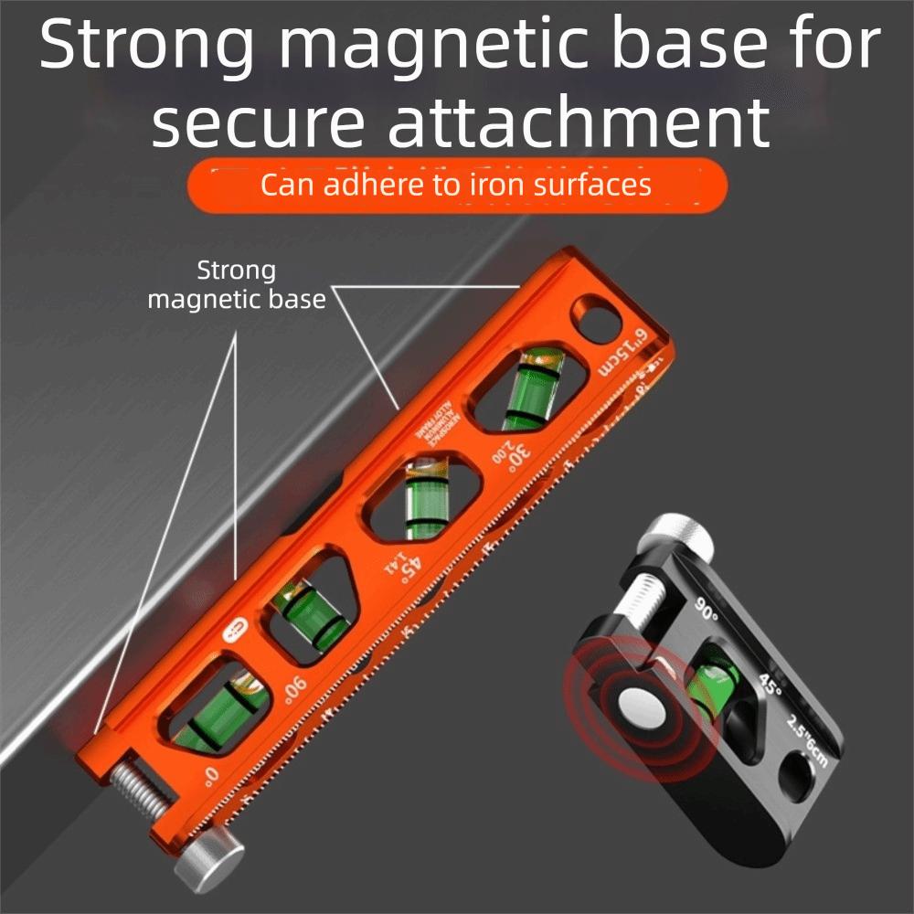 Heavy Duty Magnetic Pipeline Level Multi-Function with Clamp Magnetic Box Level Multi-Angle Bubble with Scale Bubble Level Ruler