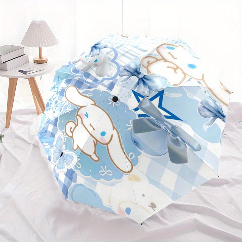 

1pc Sanrio Cinnamoroll Design Automatic Opening and Closing Umbrella - Lightweight 3-Fold Design, Suitable for Fans, Travel, Daily Use, Interesting Sh