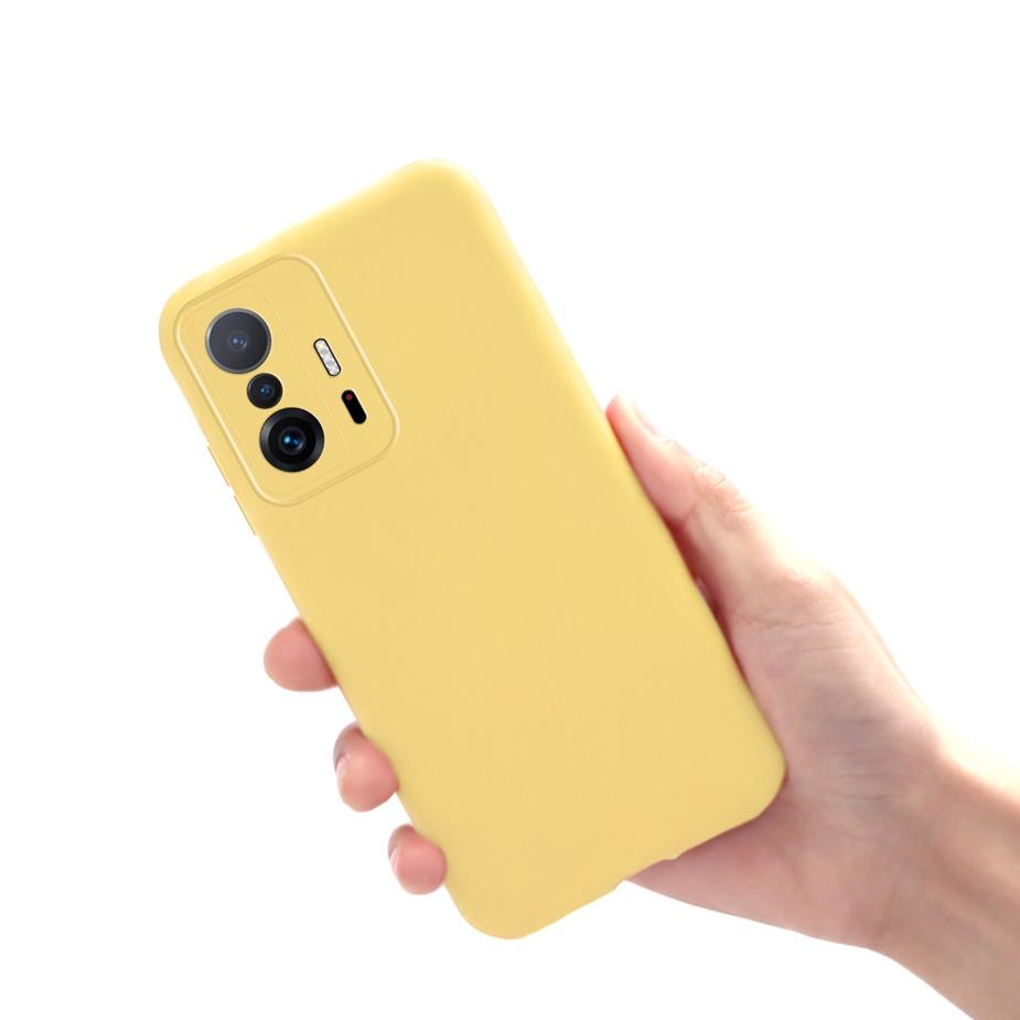 

Silicone Case For Xiaomi 11T Case Mi 11T Pro Soft Slim Fundas Coque Candy Matte Phone Cover For Xiaomi 11T Pro Mi11T Pro Bumper Xiaomi 11T жёлтый