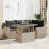 VidaXL Garden Lounge Set 5 Pcs with Light Grey Cushions Wicker 3326633
