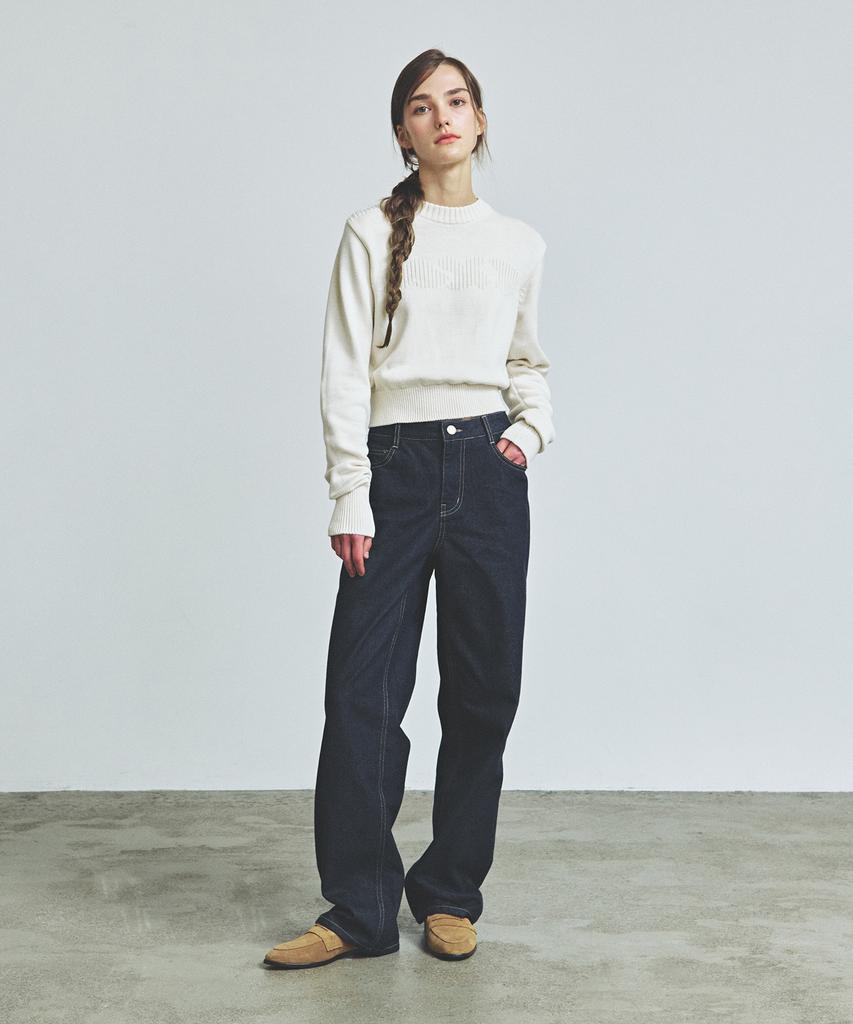 KNITTED (W) Minimal And Round Knit Ivory