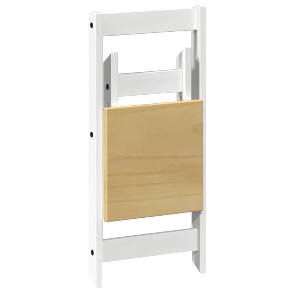 Vidaxl Corona Dining Chairs, Folding, 4 Pcs, White, Pine