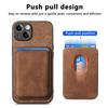 For iPhone 13 Case Compatible with MagSafe Leather Back Cover with Detachable Card Holder