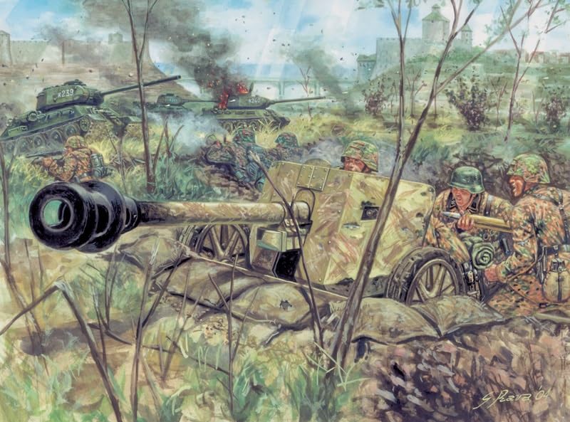 Platz Italeri WW2 German Gun PAK40 Artillery Plastic Model IT6096 1/72 Anti-Tank &