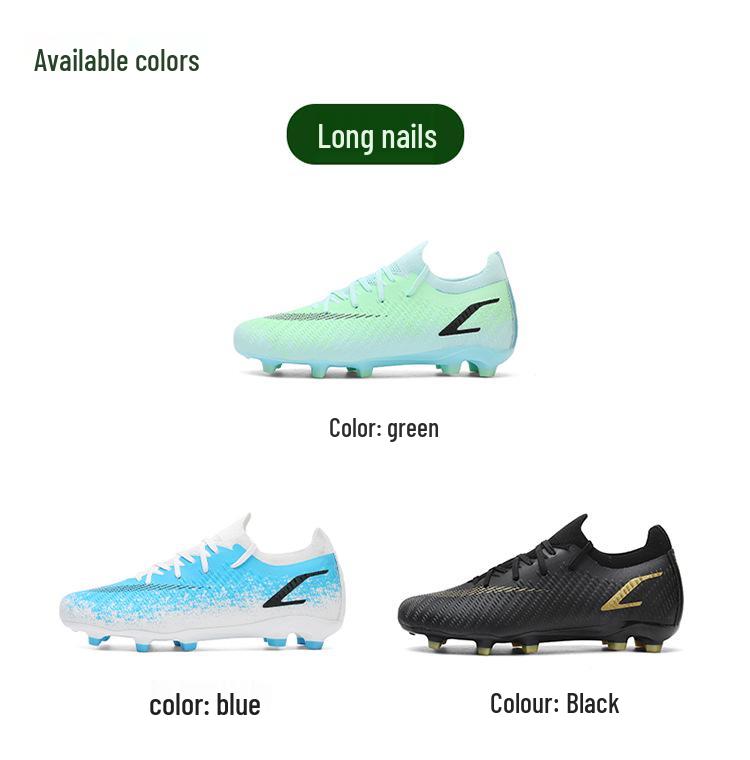 Unisex AG Long-Spike Non-Slip Soccer Shoes for Artificial Turf