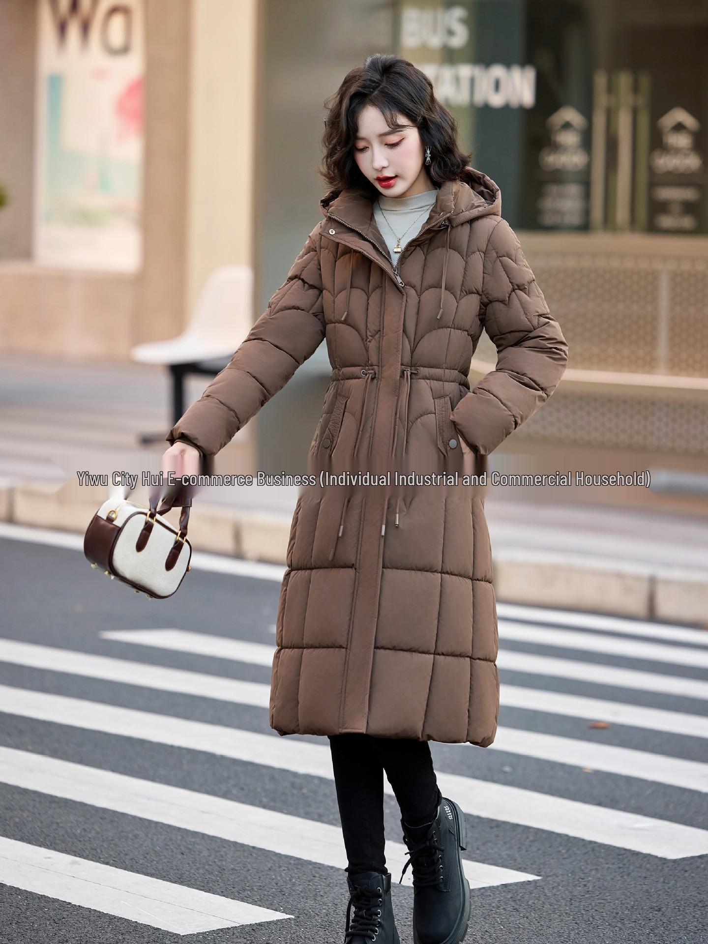 

Women s Hooded Zipper Winter Jacket 2025 - New Cotton Style 3XL кавовий
