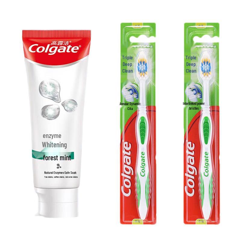 Colgate Whitening Toothpaste & Triple Deep Clean Toothbrush Set