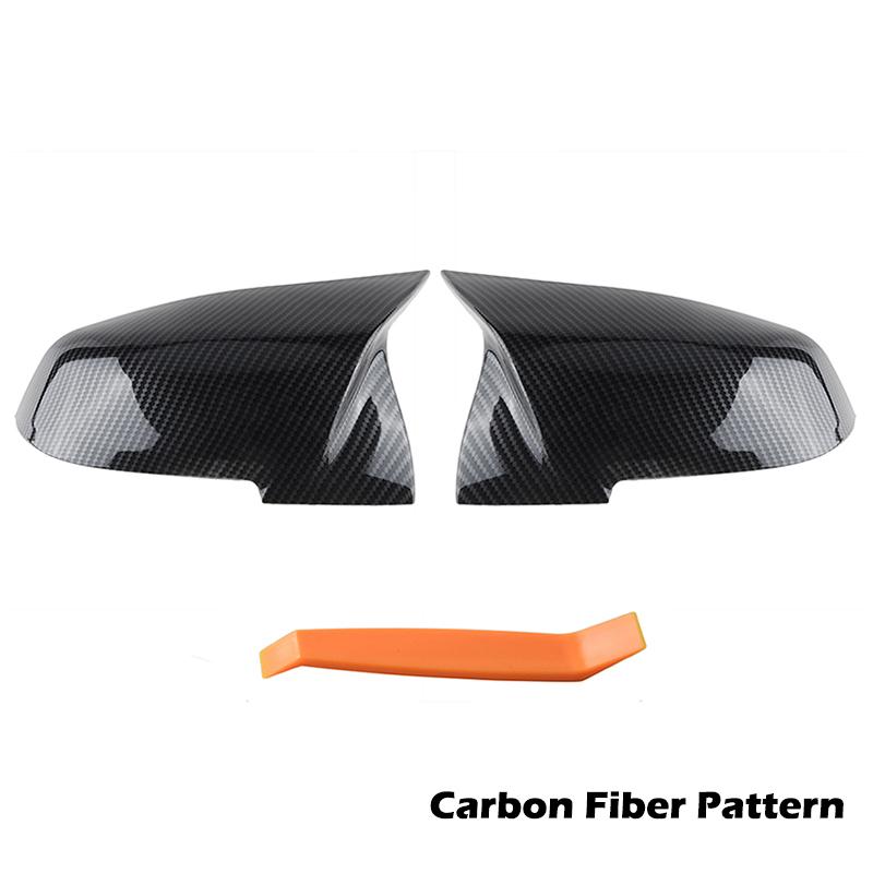 Rhyming Rearview Mirror Cover Side Mirror Black Caps Fit For BMW F20 F21 F30 F31 F22 F23 F34 F36 1 2 3 4 Series  Car