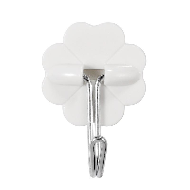 Compact Sticky Plastic Hook Rounded Design Bathroom Kitchen Storage Decoration