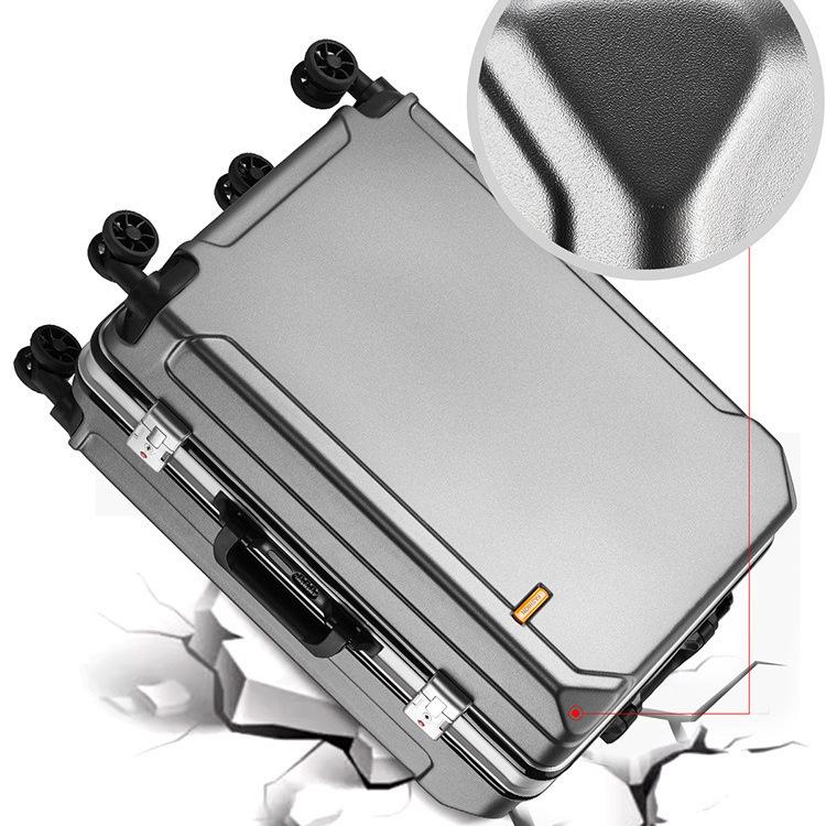 2025 Durable 20" Carry-on Aluminum Suitcase with Universal Wheels for Men and Women