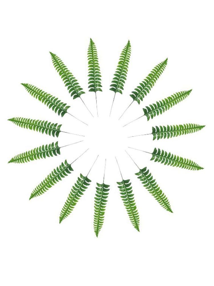 20 Pcs Artificial Shrubs Leaves Artificial  Persian Leaves Faux Shrubs Greenery Fake Plant for Home Garden Office Verandah Wedding Decor