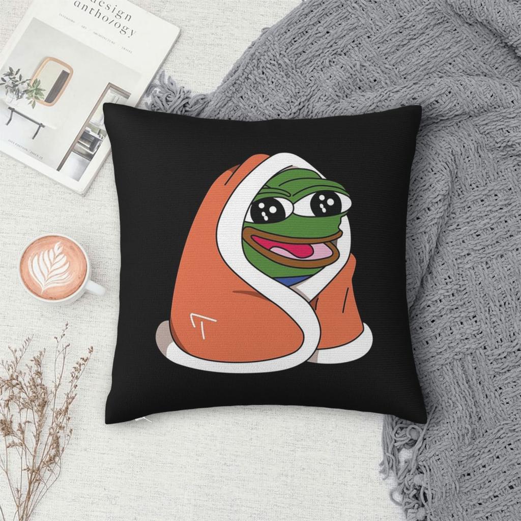 Sad Frog Pepe Square Pillowcase Pillow Cover Cushion Decor Comfort Throw Pillow for Home Sofa