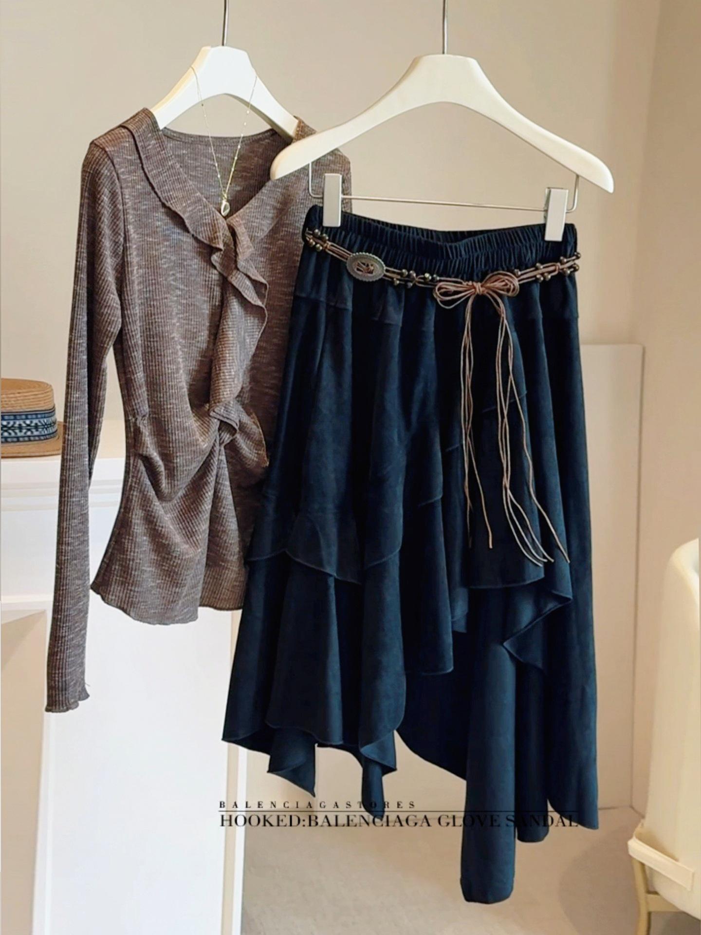 

Юбка миди А-силуэта с завышенной талией Maillard Retro - Коллекция Осень 2025 One Size чёрный