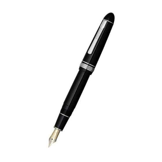 Platinum PRESIDENT Rhodium Finished Fountain Pen Black B Nib PTB-25000PR#1-4