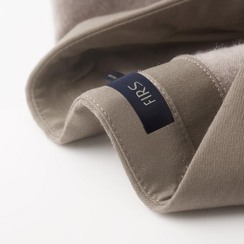 FIRS Men's 100% Merino Wool Faux Two-Piece Round Neck Sweater