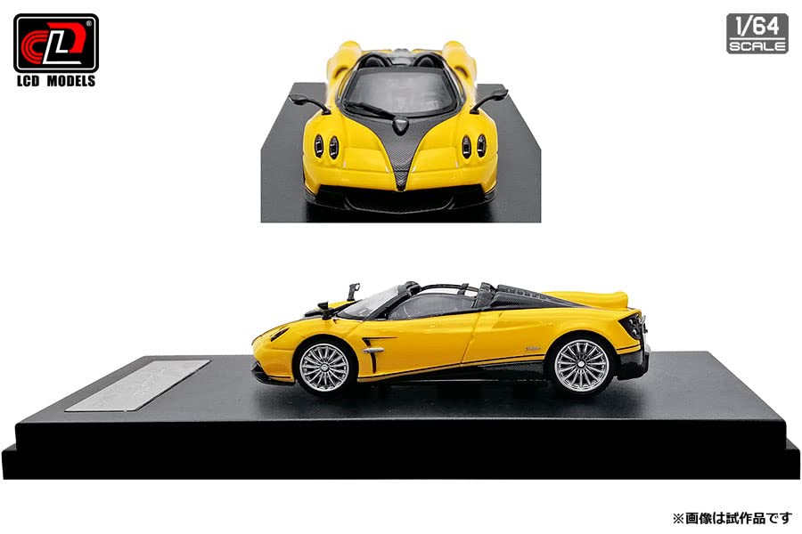 LCD MODELS Pagani Huayra Roadster Yellow Finished Product 1/64