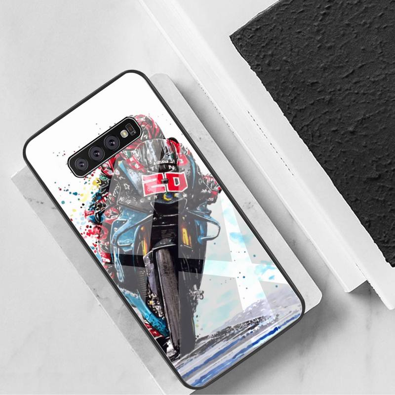 Fabio Quartararo No. 20 Phone Case Tempered Glass For Samsung S20 Plus S7 S8 S9 S10 Plus Note 8 9 10 Plus