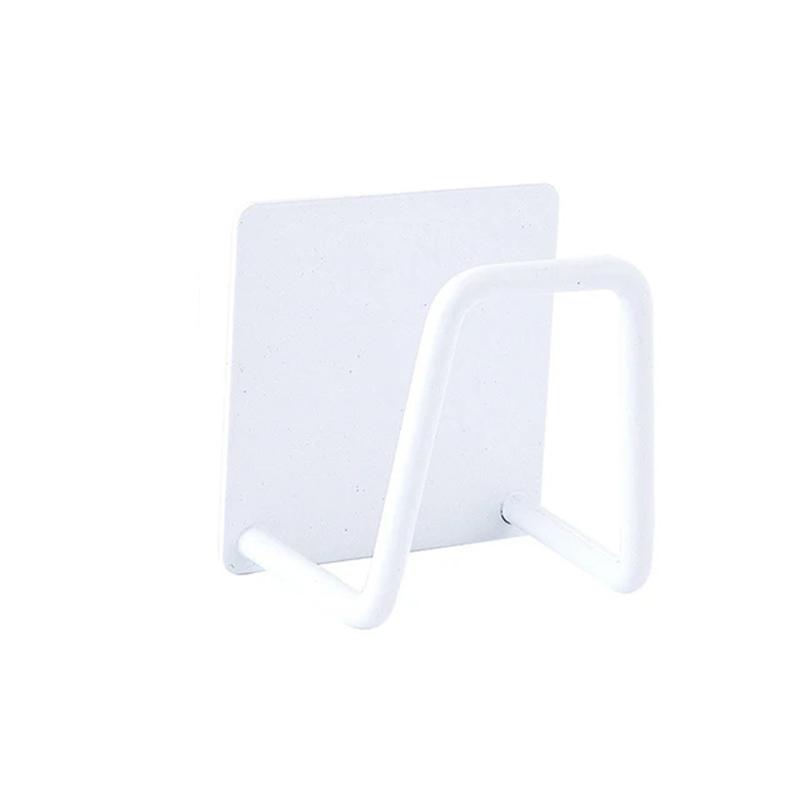 Küchenorganizer, Schwammhalter, Seifentrockner, selbstklebende Spülbecken-Abflussregale, Wandregale aus Edelstahl für die Spüle, Haken