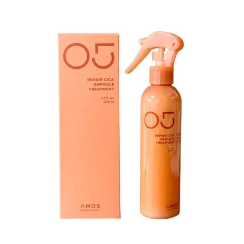 Amos Professional Repair Cica Ampoule Treatment 230ml - Liquid-to-Cream Damaged Hair Care