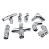 1Pcs Durable Carbon Steel Galvanized Pipe Joint Round 20/25/32mm Dia Rod Support Rack Tube Connector Furniture Hardware