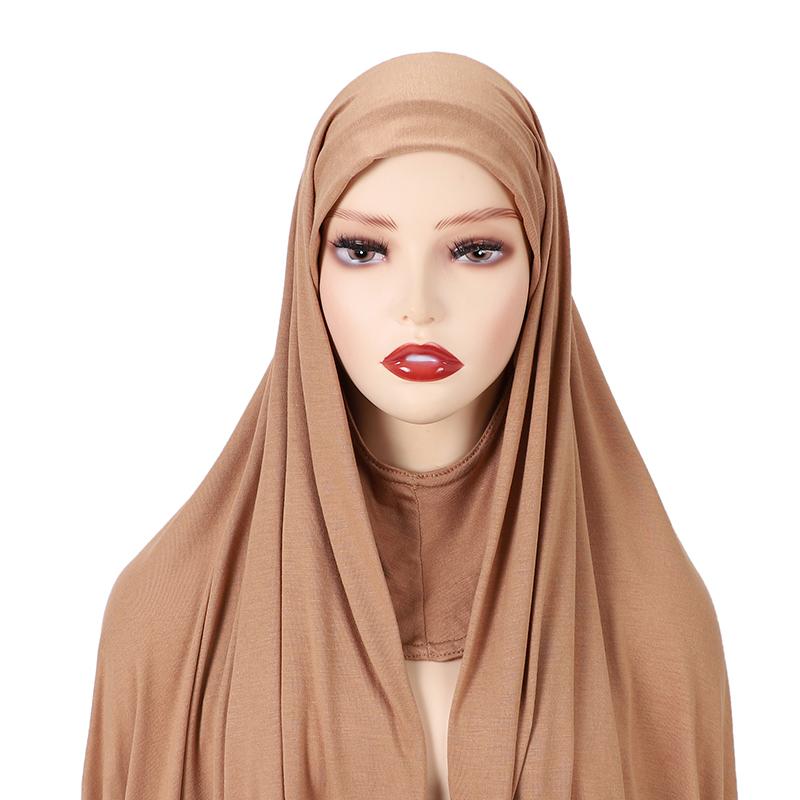 Full Cover Inner Muslim Jersey Hijab Instant Scarf Islamic Cap Head Wear Caps Underscarf Bone Bonnet Headcover Shawls